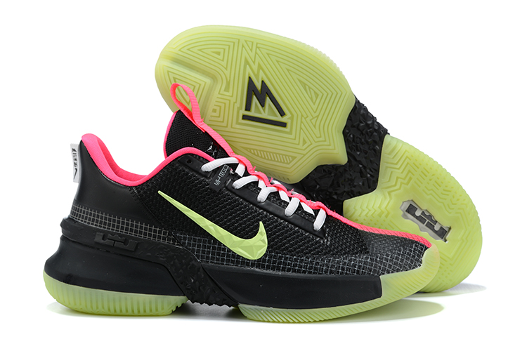 2021 Nike LeBron James Ambassador 13 South Beach Black Pink Green - Click Image to Close